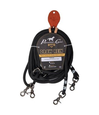 Professional's Choice Draw Rein en Corde avec Ajustement Stoppers