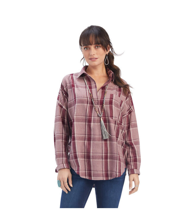 Ariat Chandail Wild West Tunic Pink Plaid