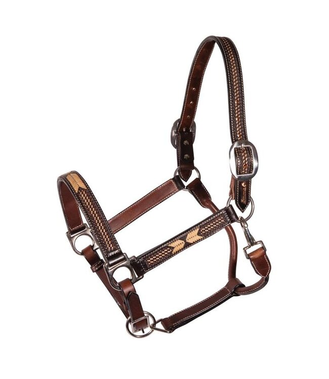 Professional's Choice Chocolate Arrow Head Leather Halter