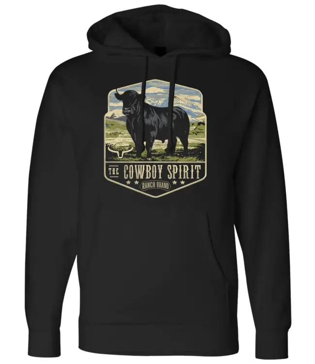 Ranch Brand Steer 2 Unisex Long Sleeves Black Hoodie