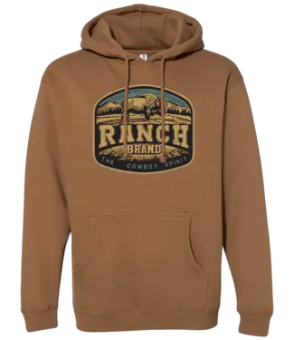 Ranch Brand Bison 2 Unisex Long Sleeves Saddle Hoodie