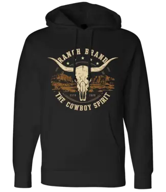 Ranch Brand Skull 3 Unisex Long Sleeves Black Hoodie