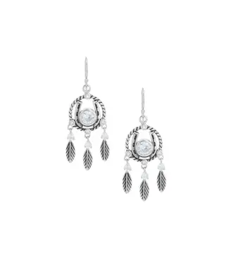 Montana Silversmiths Horseshoe Feather Dreams Earrings