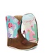 Tin Haul Happy Flower Printed On Baby Western Boot