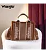 Wrangler Sherpa Trim Crossbody Brown Purse
