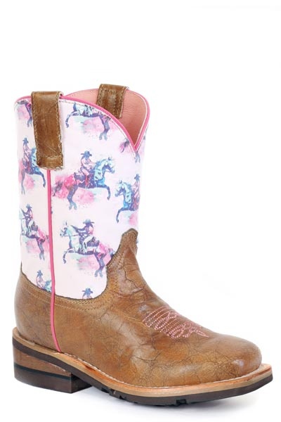 Bottes Western Bébé Fille Garçon 12-18 Mois - Cuir Cowboy - Semelle Souple Antidérapante - Taille 86