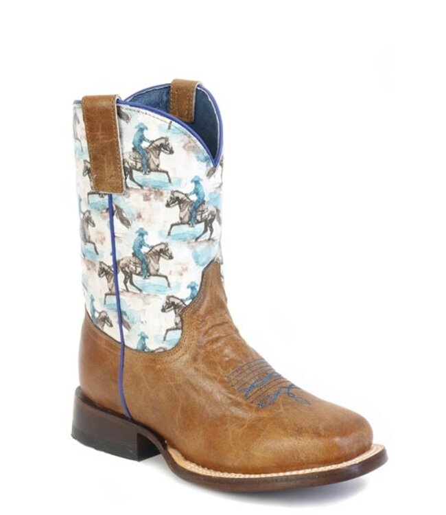 Roper Big Kids Horsing Around Ranger Tan Western Boot