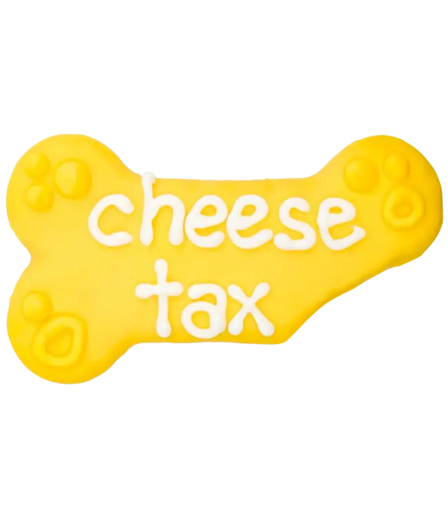 Bosco & Roxy's Cheese Tax Dog Thoughts Handmade Cookie Bone