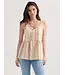 Wrangler Snap Front Sandy Stripe Peplum Tank