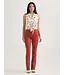 Wrangler Bold Printed Sleeveless Tie Front White Shirt