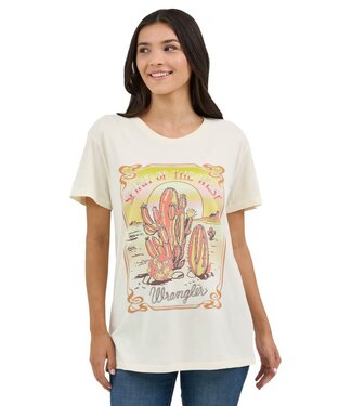 Wrangler T-Shirt Graphic Spirit of the West Antique White