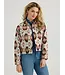 Wrangler Jacket Printed Boyfriend Geo Brown