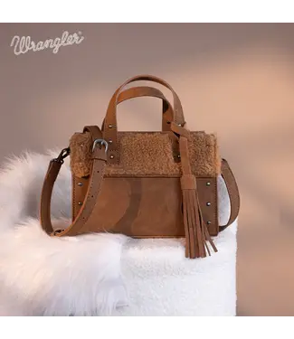 Wrangler Sherpa Tote Bag Brown
