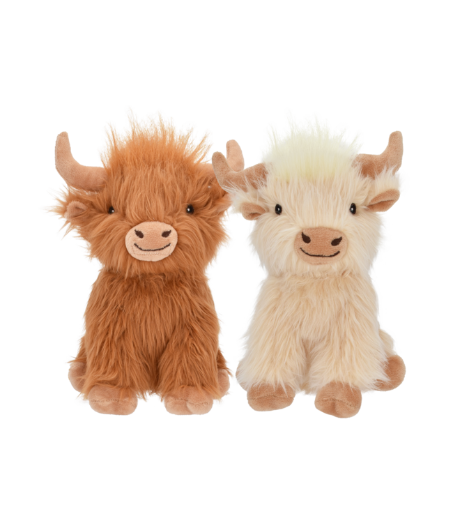 MultiPet Peluche Highland Cow Brun & Crème