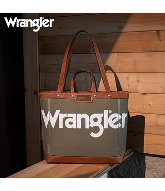 Wrangler Handle Tote Bag Canvas Army