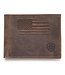 Ariat Portefeuille Stitched USA Flag Rustic Brown