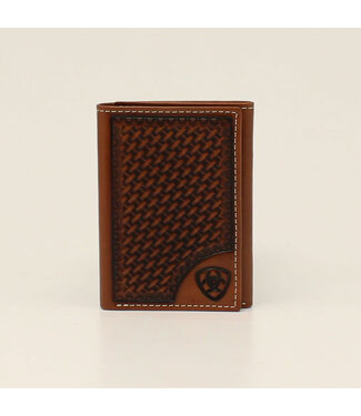 Ariat Basketweave Shield Tan Wallet