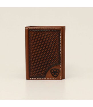 Ariat Portefeuille Basketweave Shield Tan