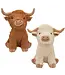 MultiPet Peluche Highland Cow Brun & Crème
