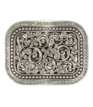 M&F Western Products Floral Clear Rhinestones Western Buckle
