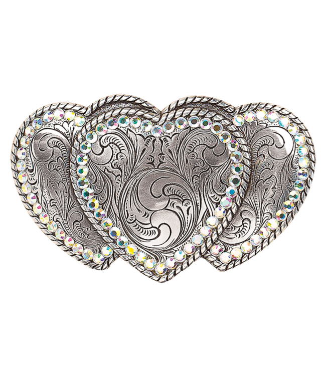 Nocona Triple Heart Western Buckle