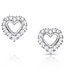 Montana Silversmiths Boucles d'Oreilles Icy Heart Crystal