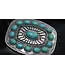 Nocona Blazin Roxx Silver Plated Turquoise Stone Buckle