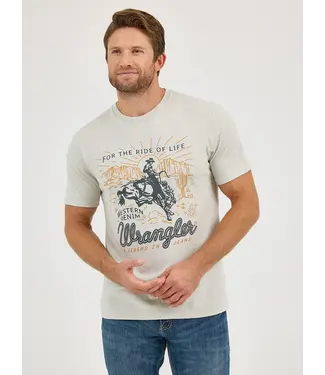 Wrangler T-Shirt Bucking Horse For the Ride of Life Offwhite