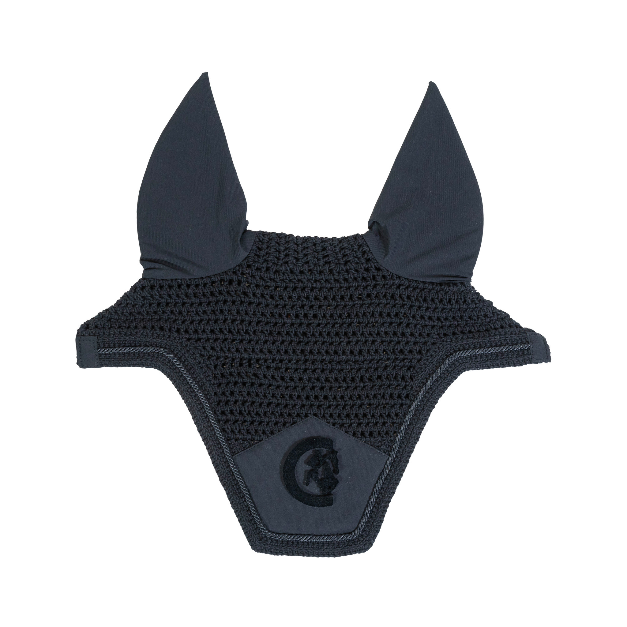 Kentucky Horsewear Noise Reducing Horse Ear Bonnet Wellington Basic Velvet Black main image 1