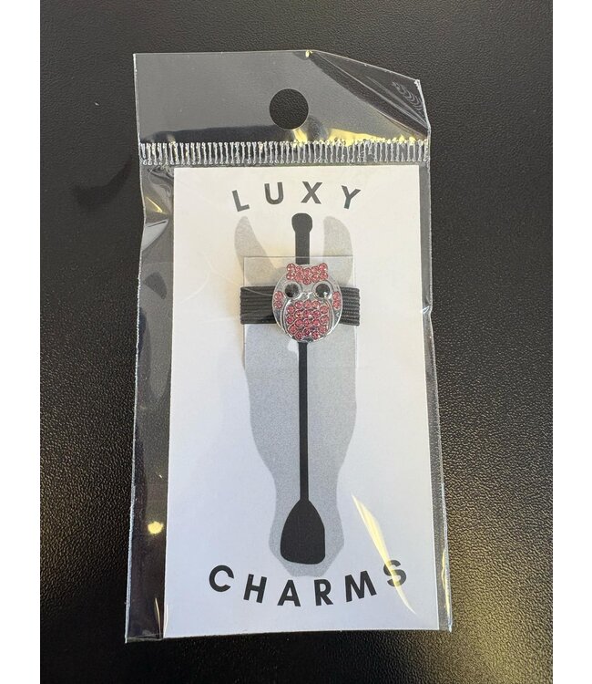 Luxy Charms Breloque pour Cravache Hibou Rose