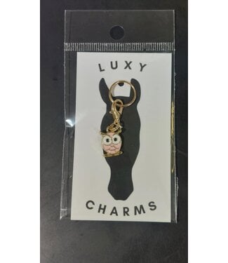 Luxy Charms Cute Pink Owl