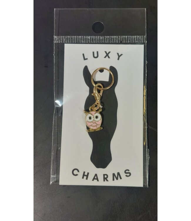 Luxy Charms Cute Pink Owl