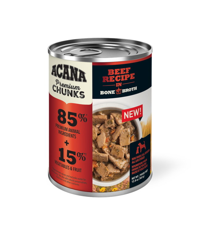 Acana Premium Chunks Beef Recipe in Bone Broth
