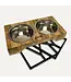 Goo-Eez Bols en Stainless avec Support Ajustable Mango Wood
