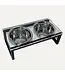 Goo-Eez Acrylic & Iron Double Feeder w/ Stainless Steel Bowls
