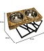 Goo-Eez 3-in-1 Adjustable Height Mango Wood Feeder