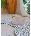 Dexypaws Marble Dog Bowl with Gold Accent