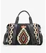 Wrangler Aztec Knitted Trolley Sleeve Black Duffle Bag