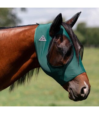 Professional's Choice Emerald Green Comfort Fit Lycra Fly Mask