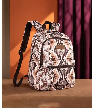 Wrangler Aztec Printed Diaper Bag Brown BackPack
