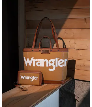 Wrangler Canvas Top Handle Brown Tote / Shoulder Bag
