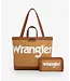 Wrangler Canvas Top Handle Brown Tote / Shoulder Bag