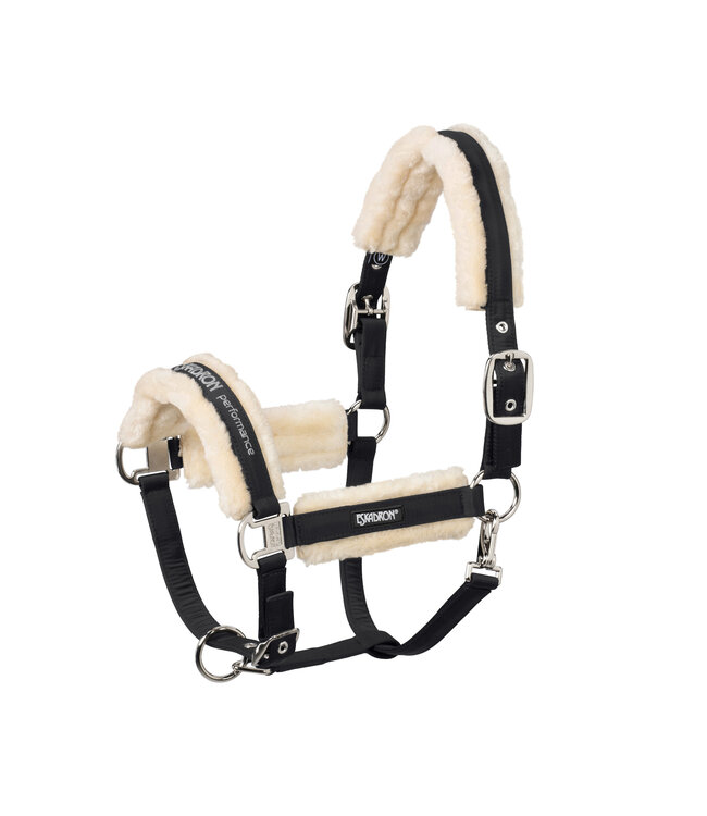 Eskadron Licou Faux mouton Double Pin Noir