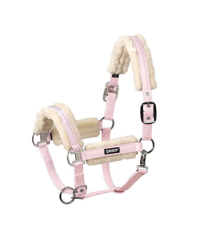 Eskadron Licou Faux mouton Double Pin Powderrose
