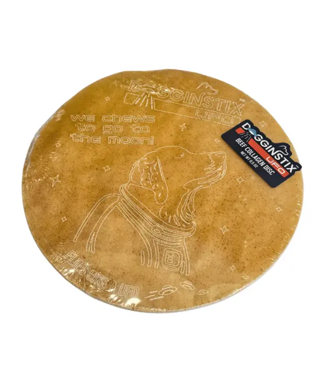 DogginStix Disque de Collagène de Bœuf UFO