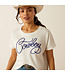 Ariat T-Shirt Crop Cowboy Cloud Dancer