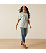 Ariat Wild West Stamp Bleached Blue T-Shirt