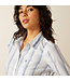 Ariat Team Kirby Stretch Faded Ombre Blue Stripe Shirt