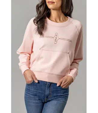 Kimes Ranch Gracie Cropped Pink Crewneck