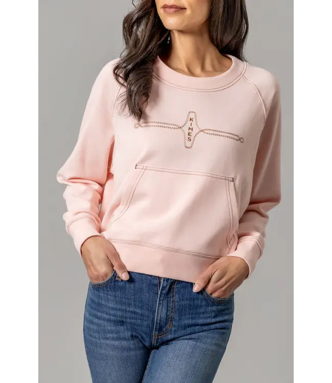 Kimes Ranch Gracie Cropped Pink Crewneck